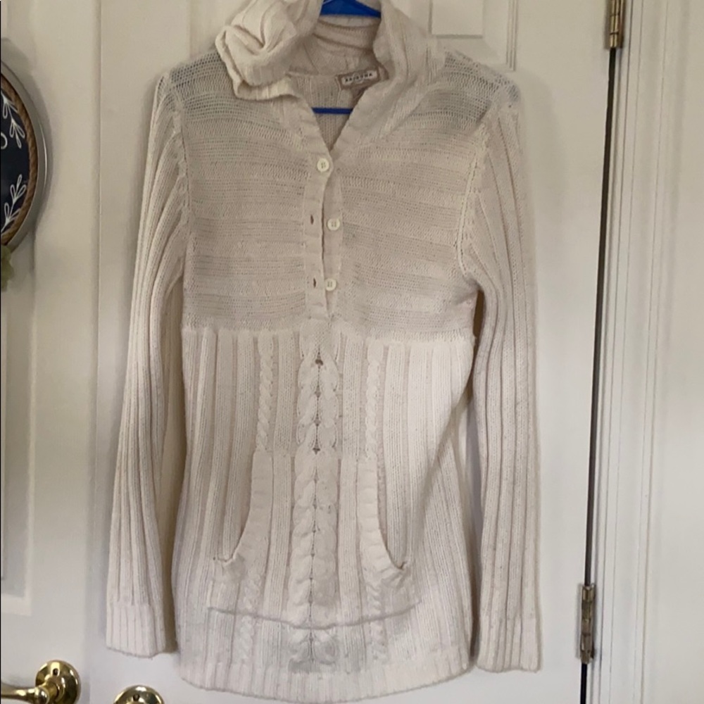 Cream hooded cardigan